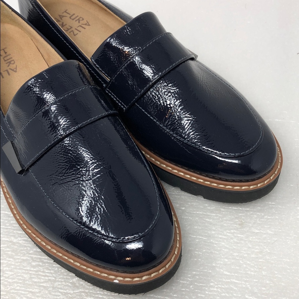 Naturalizer Adiline Loafer Navy Blue Patent Leather Slip On Women’s Size 9.5M - Picture 7 of 14